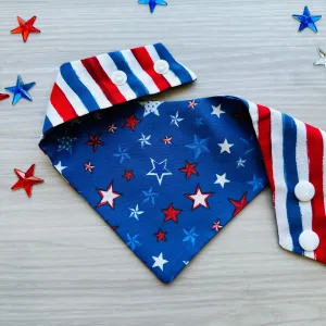 4th of July Dog Bandana, red white and blue