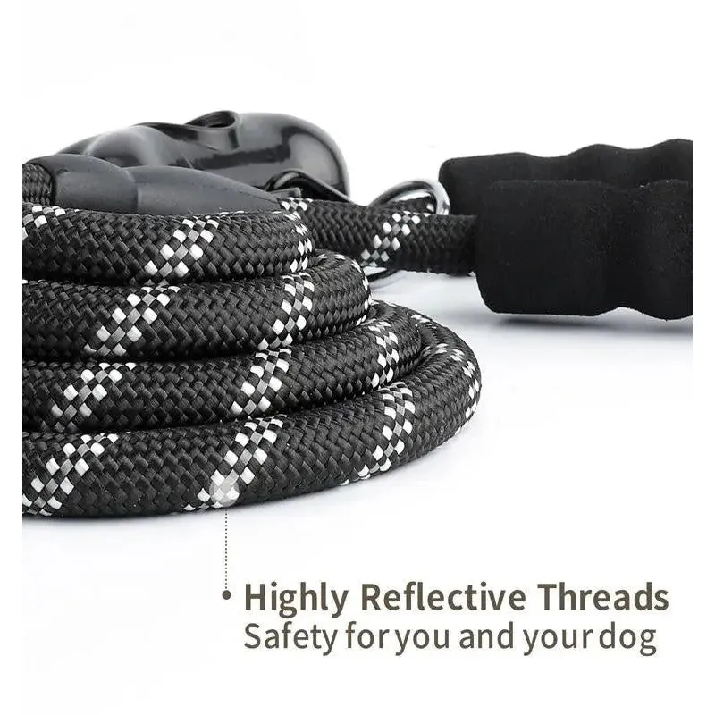5 FT Heavy-Duty Leash with Reflective Threads