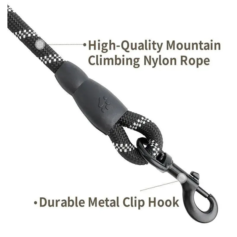 5 FT Heavy-Duty Leash with Reflective Threads