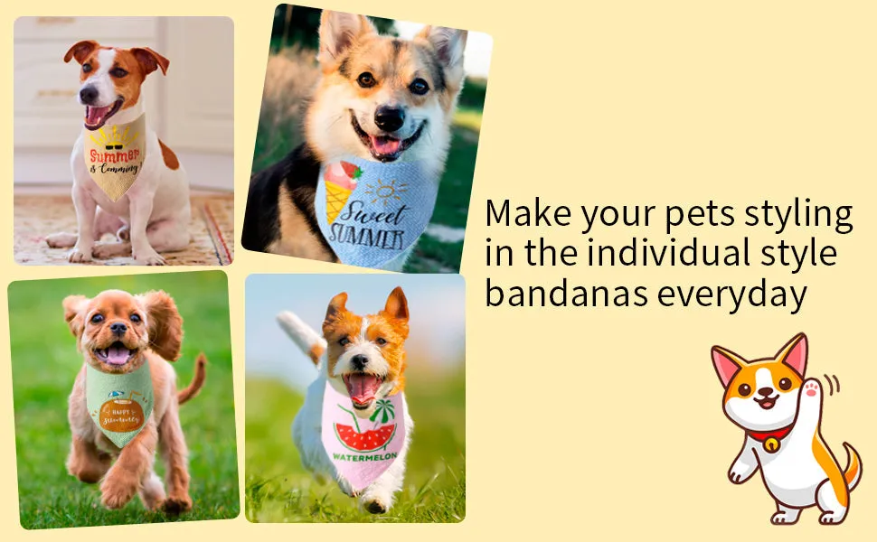 Aiitle 4 Pack Dog Cooling Summer Bandanas