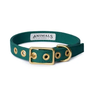 Animals In Charge Recycled Collar - Forest Green