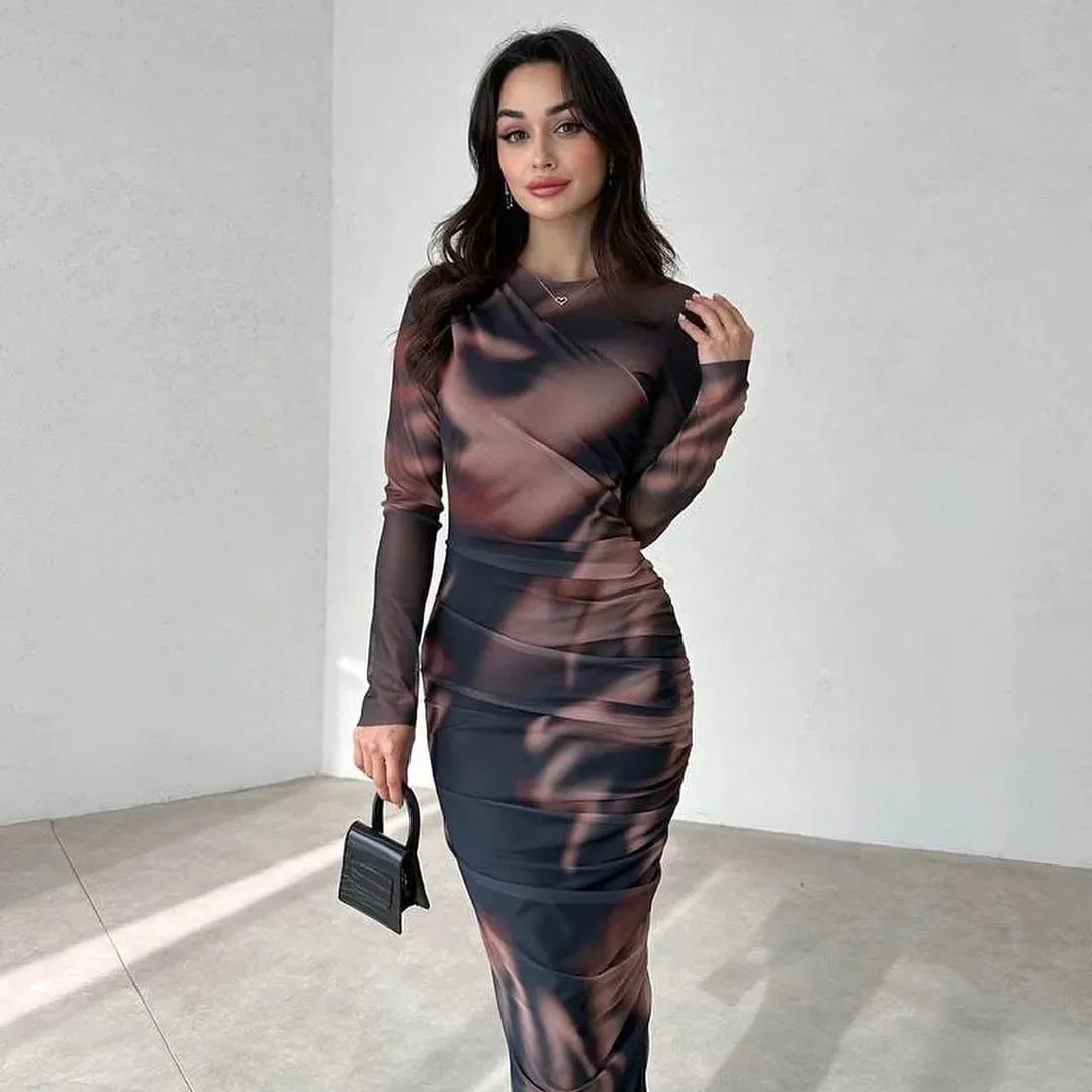 Aster Bodycon Mesh Dress