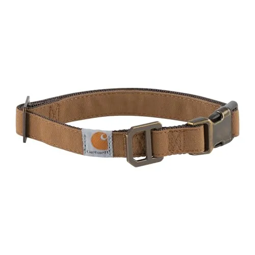 Carhartt P0000344 Fully Adjustable Nylon Webbing Collars for Dogs, Reflective Stitching for Visibility