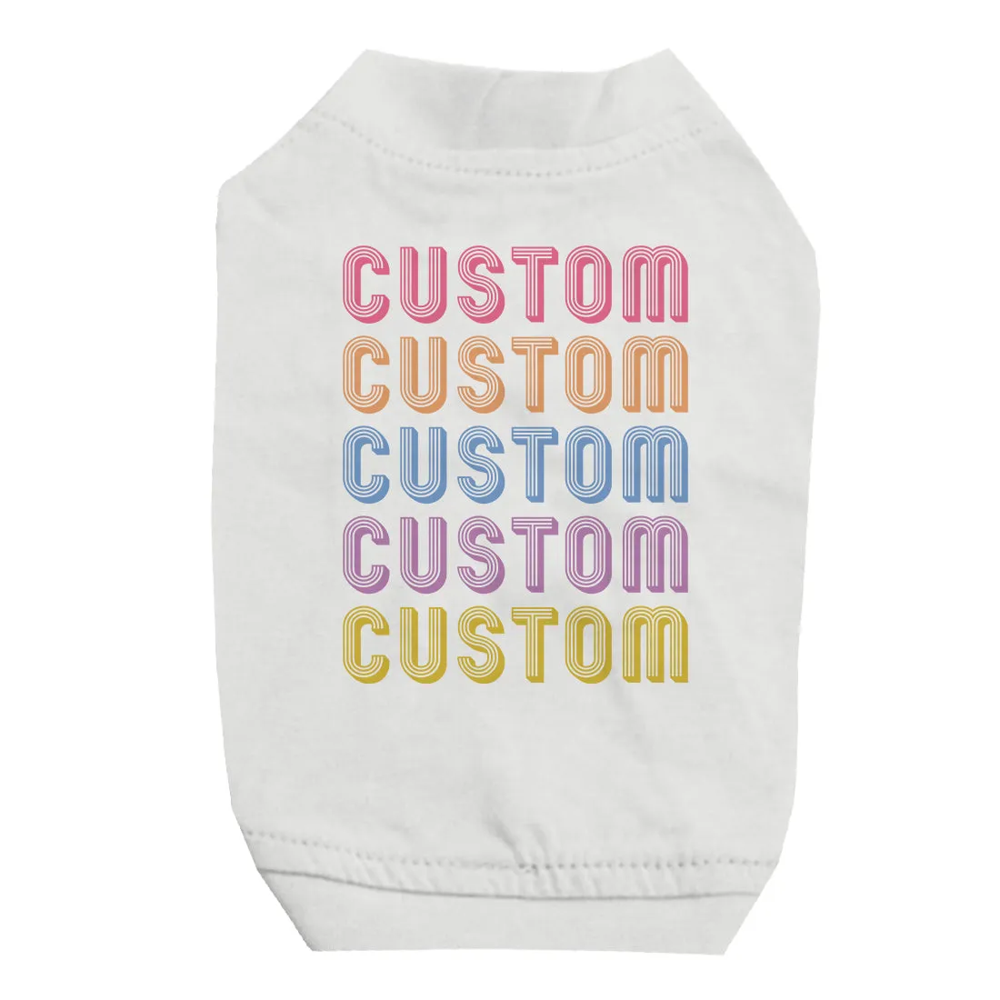 Colorful Multiline Text Cool Personalized Pet Shirt for Small Dogs