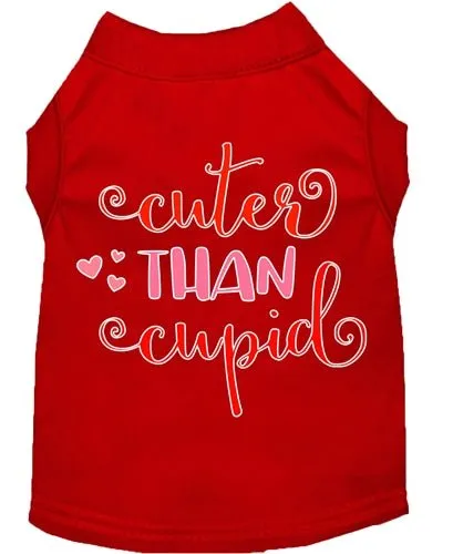 Cuter Than Cupid Screen Print Dog Shirt- in Many Colors