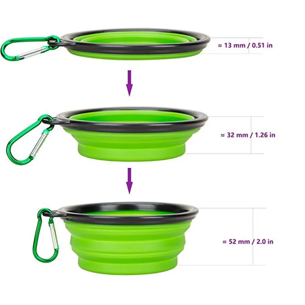 Dog Feeding Fordable Travel Pet Bowl
