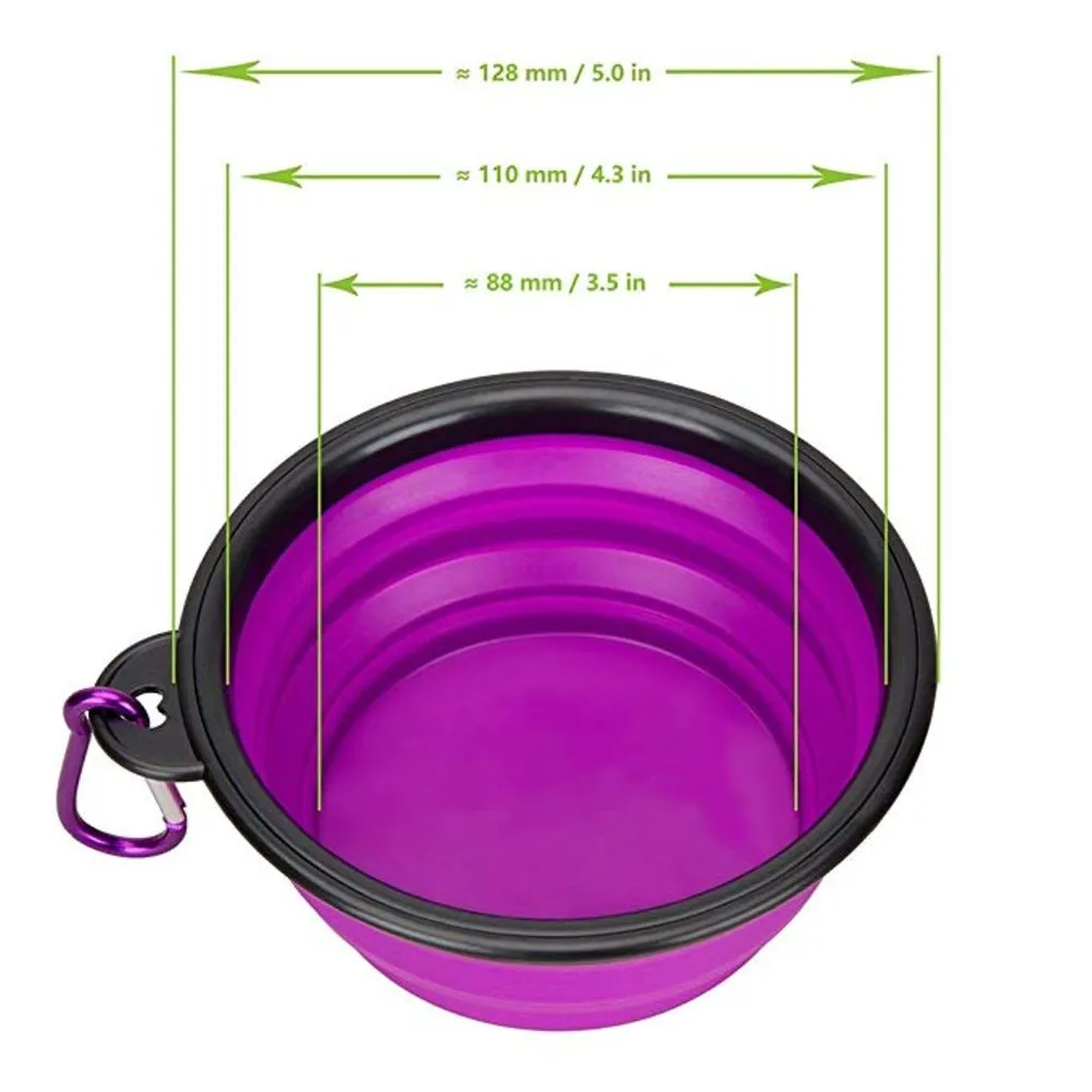 Dog Feeding Fordable Travel Pet Bowl