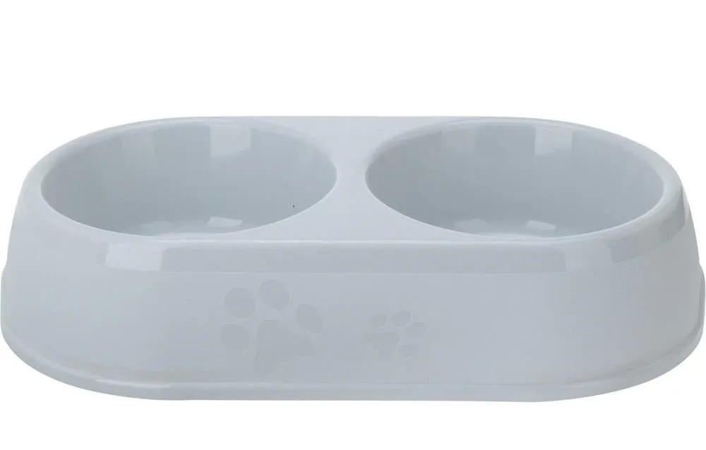 Dual Dog Bowl Set - Non Toxic Polypropylene Material 1200ml