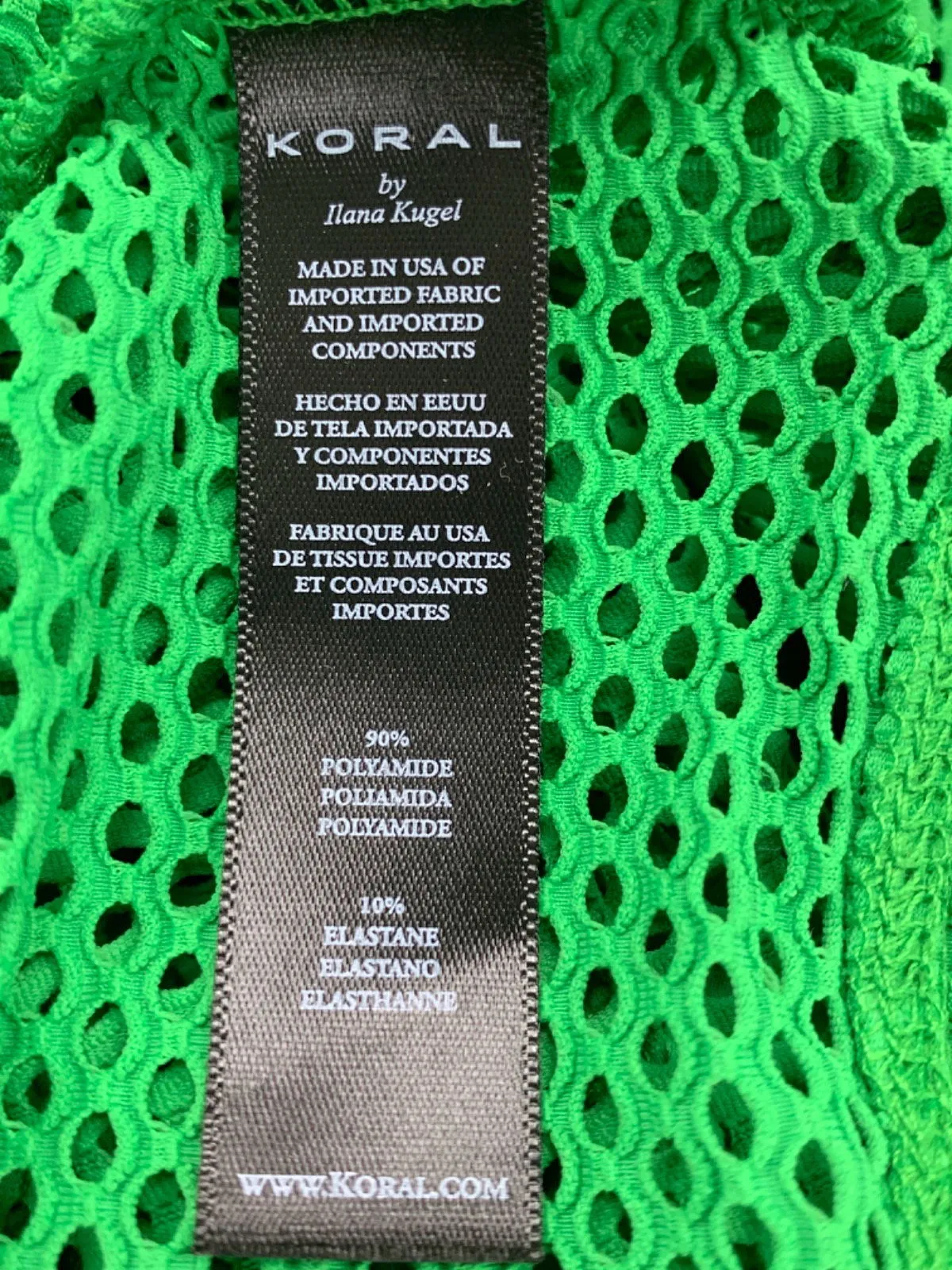 Koral Green Mesh Hoodie UK M
