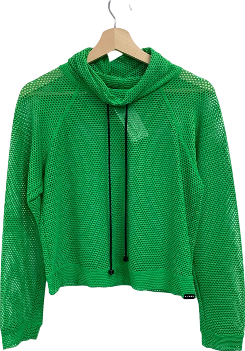Koral Green Mesh Hoodie UK M
