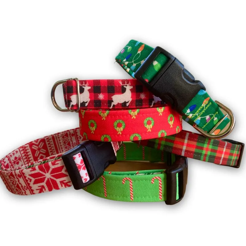Nordic Stripe Christmas Plaid Collar