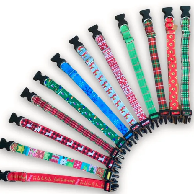 Nordic Stripe Christmas Plaid Collar