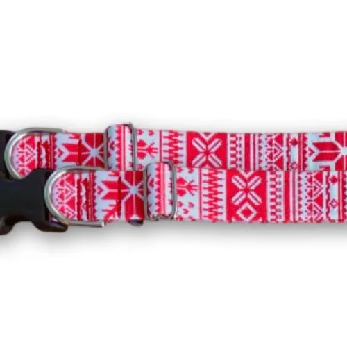 Nordic Stripe Christmas Plaid Collar