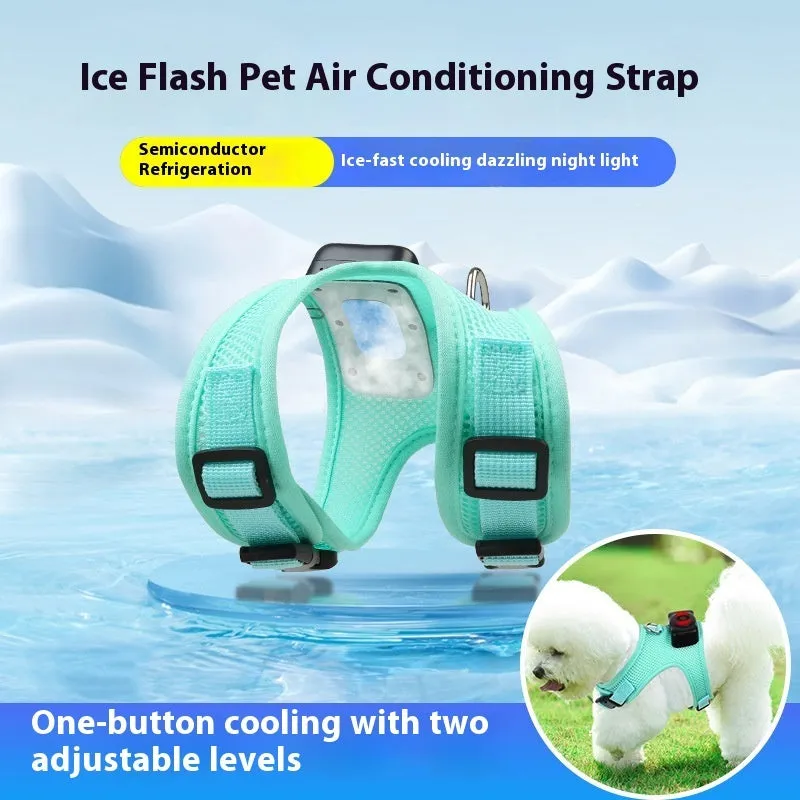 Pets Dog Vest Chest Strap Harness Air Conditioner Cooling And Breathable With Air Conditioner