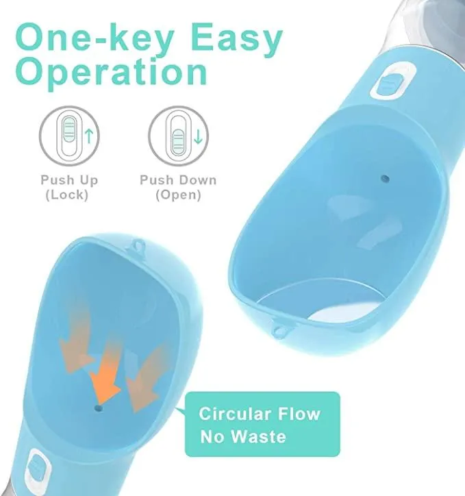 Portable Pet Dog Water Dispenser Bottle Feeder Bowl