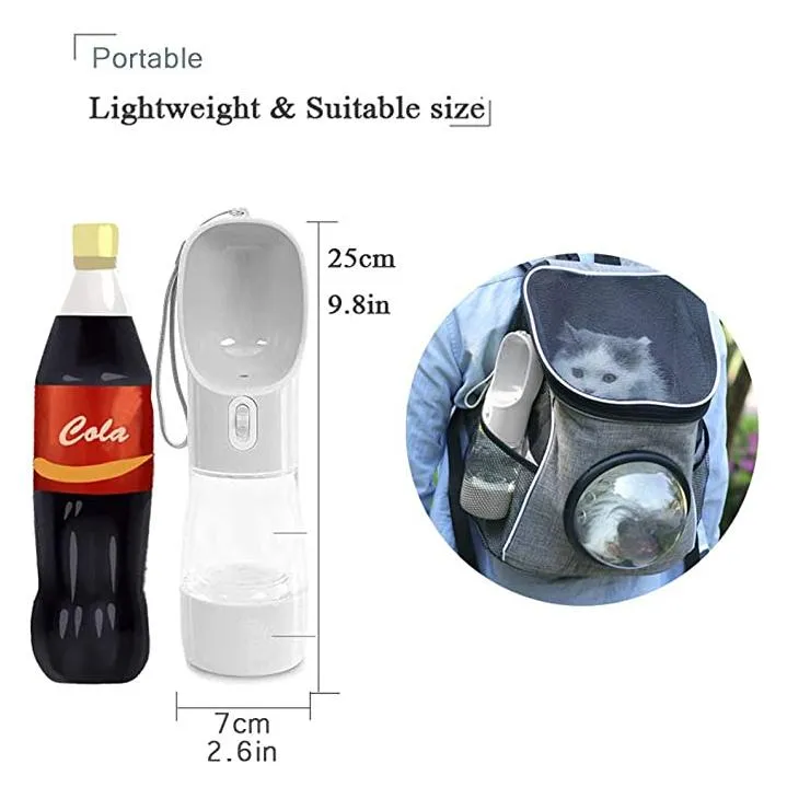 Portable Pet Dog Water Dispenser Bottle Feeder Bowl