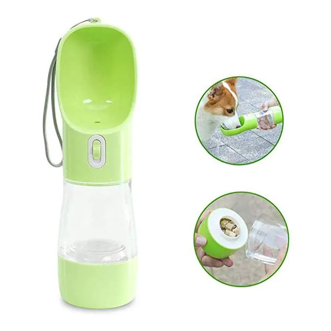 Portable Pet Dog Water Dispenser Bottle Feeder Bowl