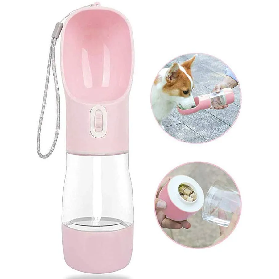 Portable Pet Dog Water Dispenser Bottle Feeder Bowl