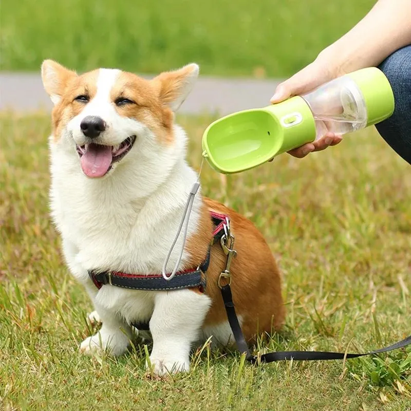 Portable Pet Dog Water Dispenser Bottle Feeder Bowl