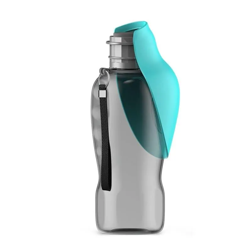 Portable Pet Water Bottle with Leaf Design - 800ml Travel Dog Bowl for Dogs and Cats