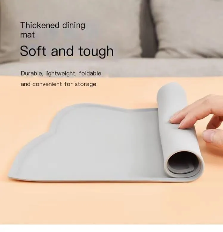 Portable Waterproof Silicone Pet Food Pad - Non-Slip Feeding Mat for Cats and Dogs