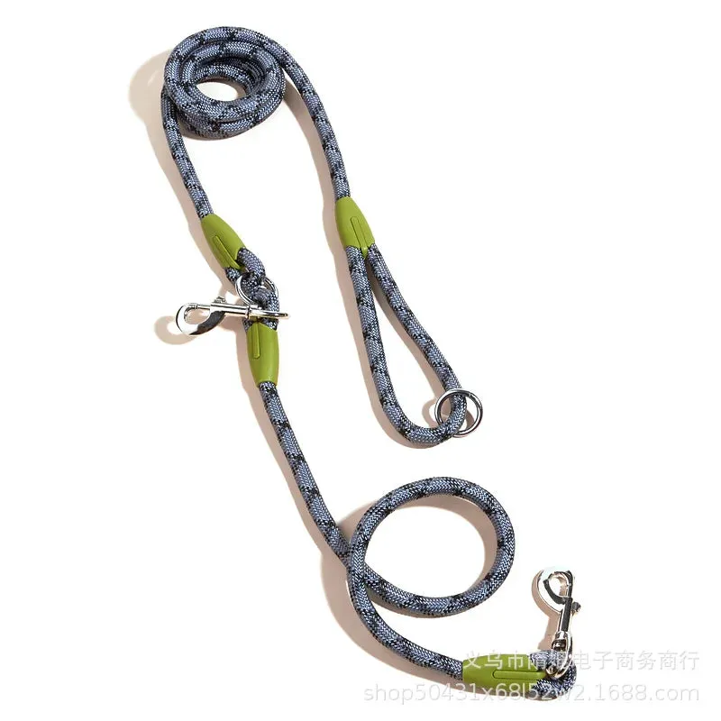 Reflective Nylon Dog Leash for Safe Hands-Free Walking