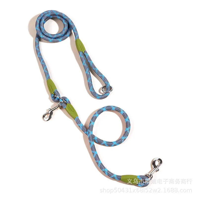 Reflective Nylon Dog Leash for Safe Hands-Free Walking