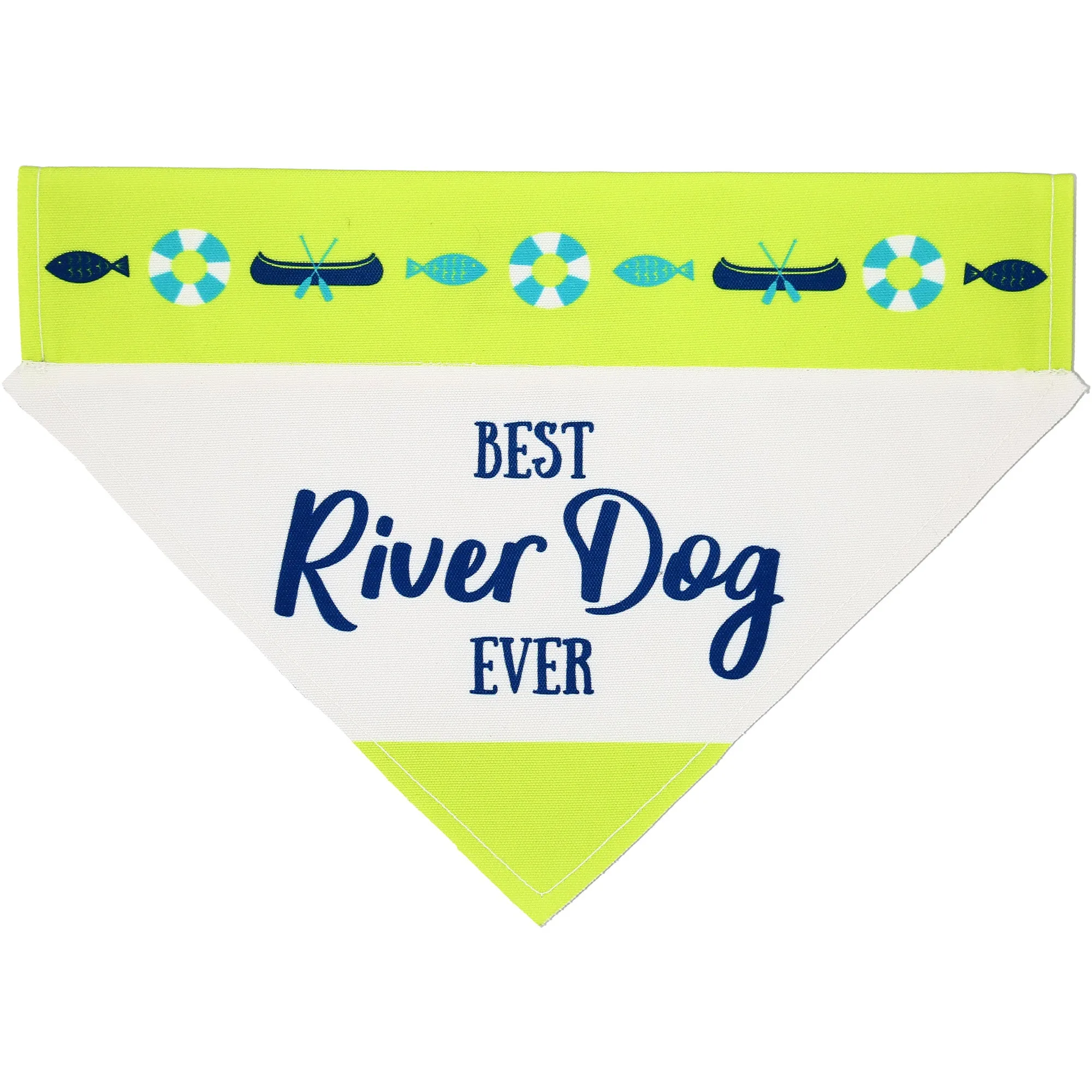 River Dog 7" x 5" Canvas Slip on Pet Bandana