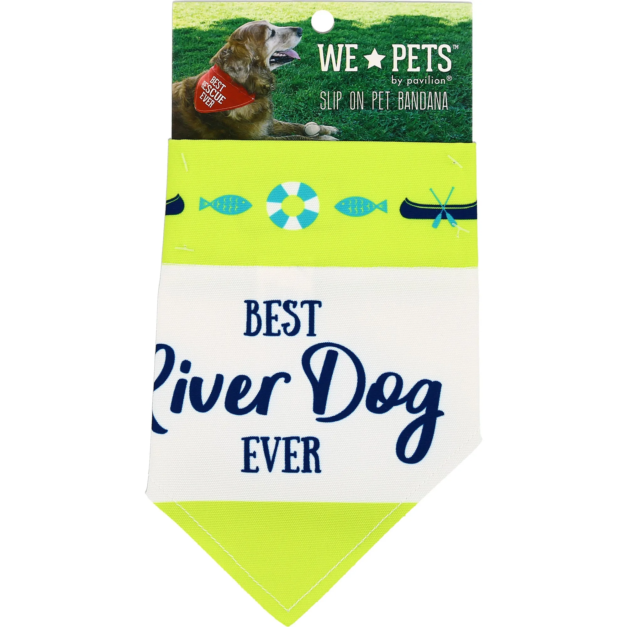 River Dog 7" x 5" Canvas Slip on Pet Bandana