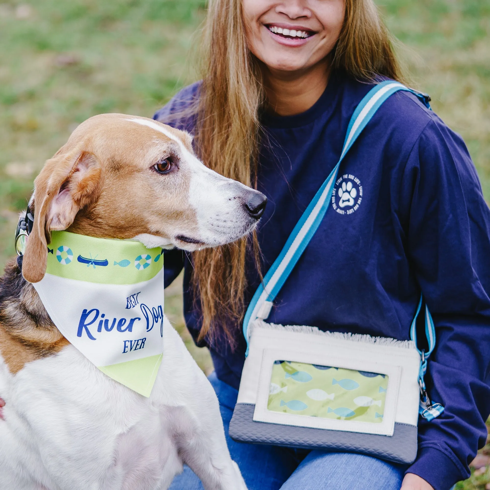 River Dog 7" x 5" Canvas Slip on Pet Bandana