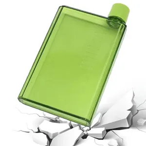 Slim Flat Water Bottle, Portable BPA-Free Reusable Book Style Drink Bottle, 350ml/420ml, Perfect for School, Sports, and Travel