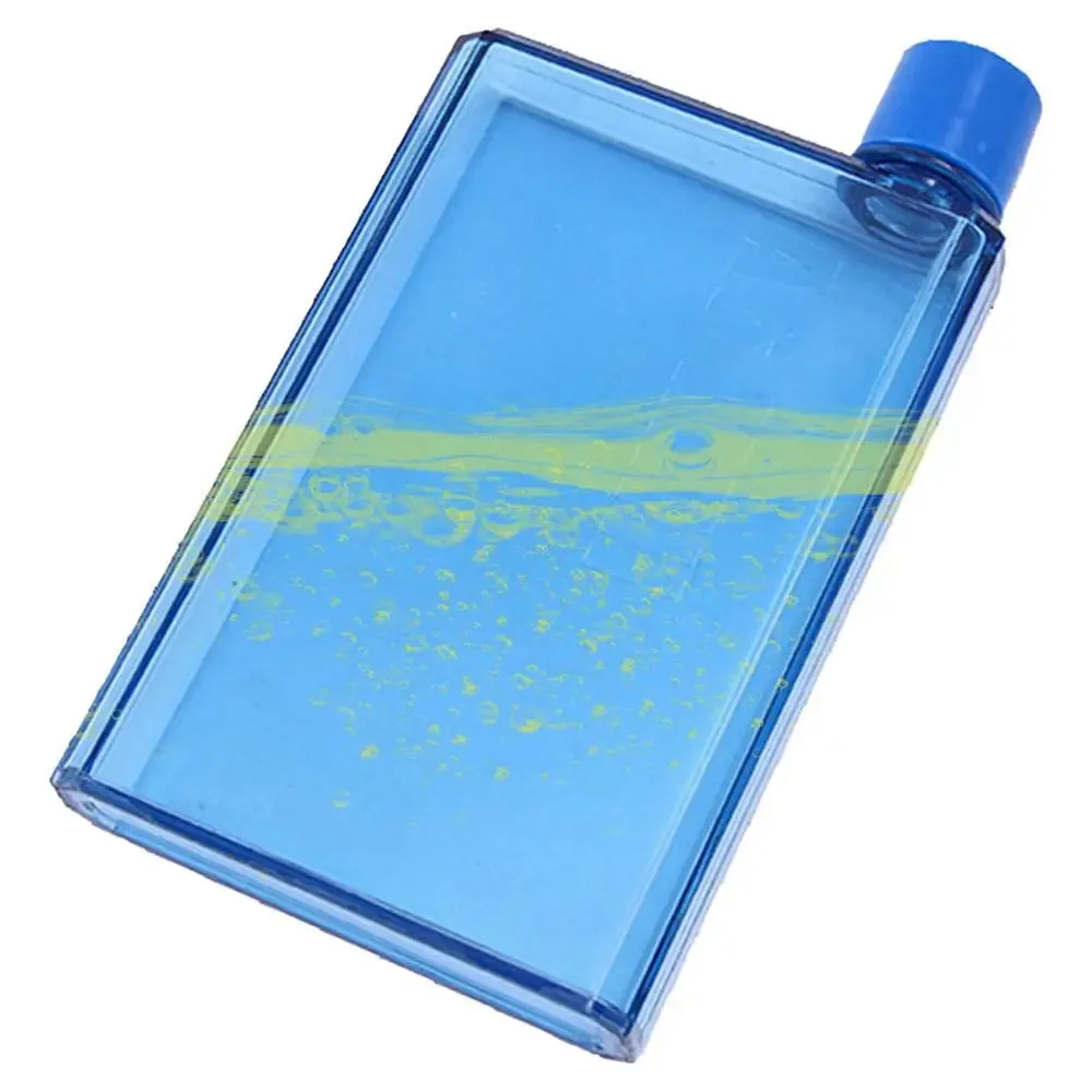 Slim Flat Water Bottle, Portable BPA-Free Reusable Book Style Drink Bottle, 350ml/420ml, Perfect for School, Sports, and Travel