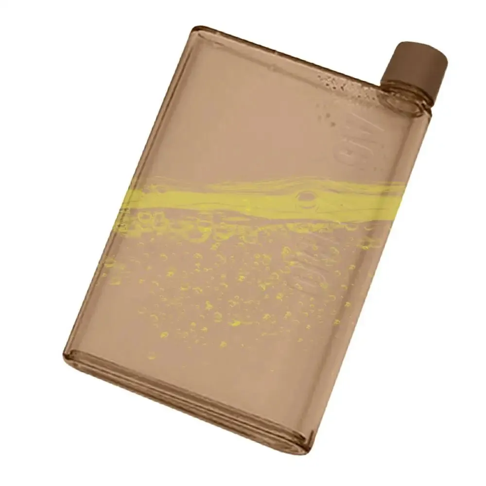 Slim Flat Water Bottle, Portable BPA-Free Reusable Book Style Drink Bottle, 350ml/420ml, Perfect for School, Sports, and Travel