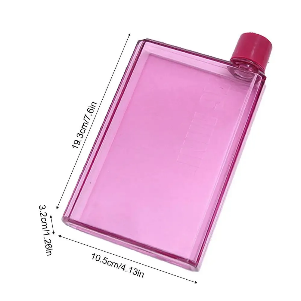 Slim Flat Water Bottle, Portable BPA-Free Reusable Book Style Drink Bottle, 350ml/420ml, Perfect for School, Sports, and Travel