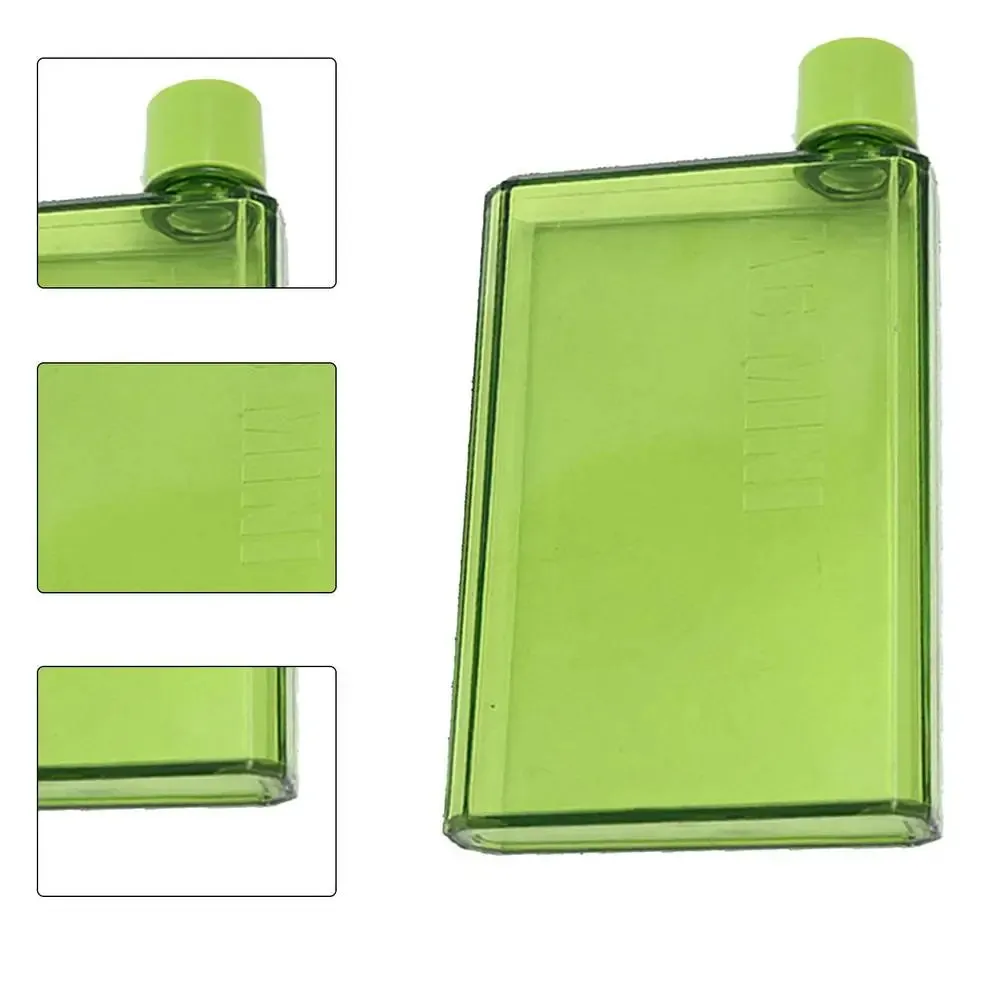 Slim Flat Water Bottle, Portable BPA-Free Reusable Book Style Drink Bottle, 350ml/420ml, Perfect for School, Sports, and Travel