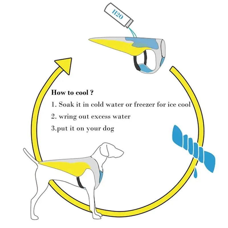 Summer Dog Cooling Vest Harness Reflective Quick Release Hot Pet Clothes Cool Jacket For Small Medium Large Dog Accessories