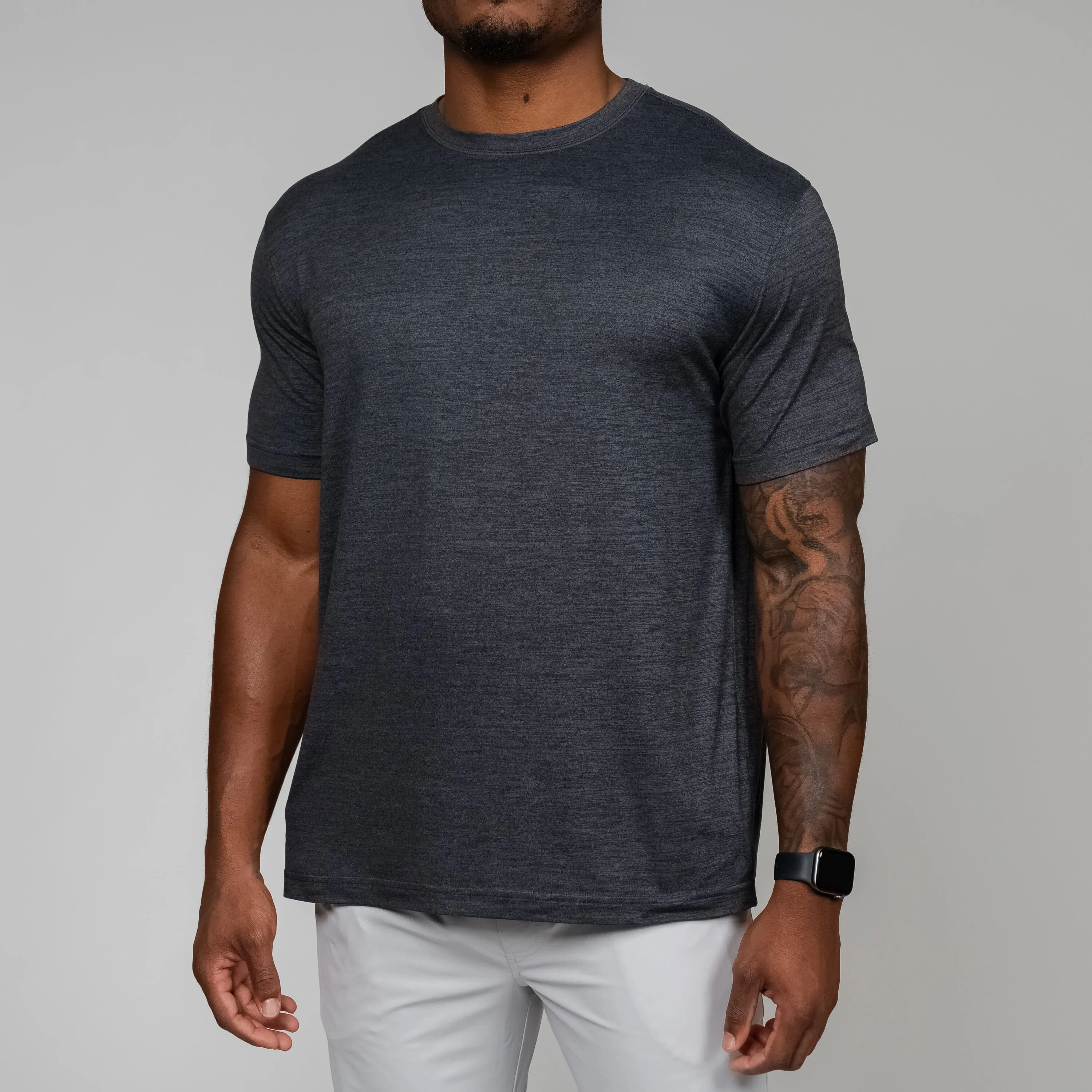 Tailwind Performance Tee | Heather - Charcoal Grey/Ash Grey