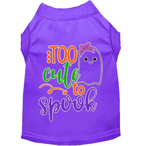 Too Cute to Spook-Girly Ghost Screen Print Dog Shirt in Many Colors