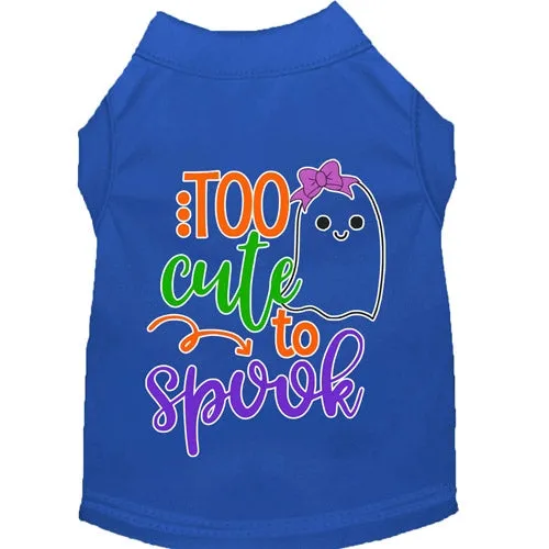 Too Cute to Spook-Girly Ghost Screen Print Dog Shirt in Many Colors