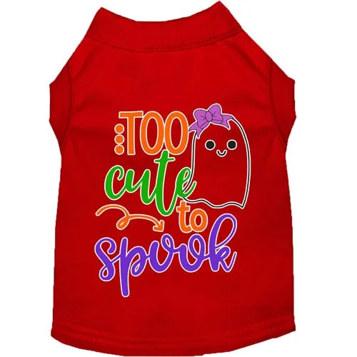 Too Cute to Spook-Girly Ghost Screen Print Dog Shirt in Many Colors