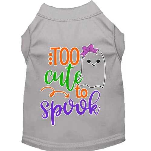 Too Cute to Spook-Girly Ghost Screen Print Dog Shirt in Many Colors