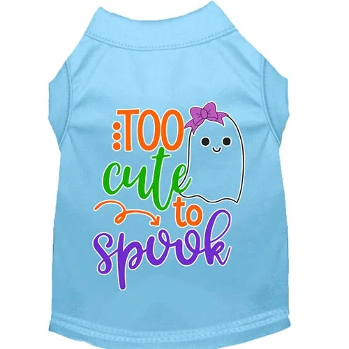 Too Cute to Spook-Girly Ghost Screen Print Dog Shirt in Many Colors