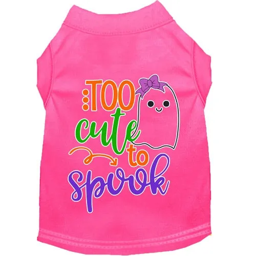 Too Cute to Spook-Girly Ghost Screen Print Dog Shirt in Many Colors