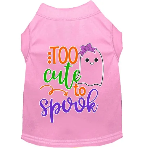 Too Cute to Spook-Girly Ghost Screen Print Dog Shirt in Many Colors