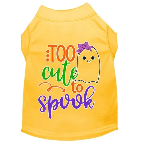 Too Cute to Spook-Girly Ghost Screen Print Dog Shirt in Many Colors