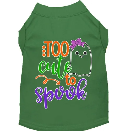 Too Cute to Spook-Girly Ghost Screen Print Dog Shirt in Many Colors
