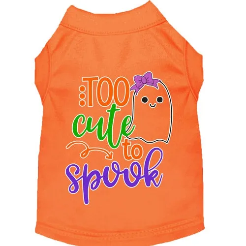 Too Cute to Spook-Girly Ghost Screen Print Dog Shirt in Many Colors