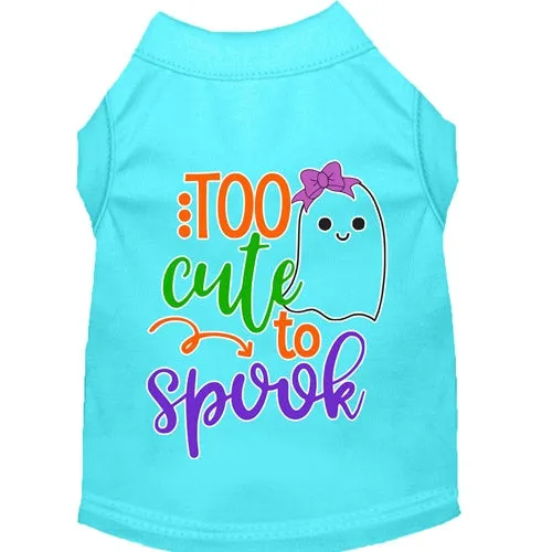 Too Cute to Spook-Girly Ghost Screen Print Dog Shirt in Many Colors
